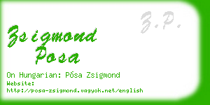 zsigmond posa business card